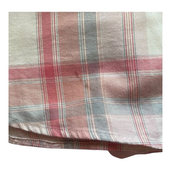 Talbots Petite Pink Plaid Button Up Shirt Blouse Long Sleeve Small NWT - Picture 6 of 8